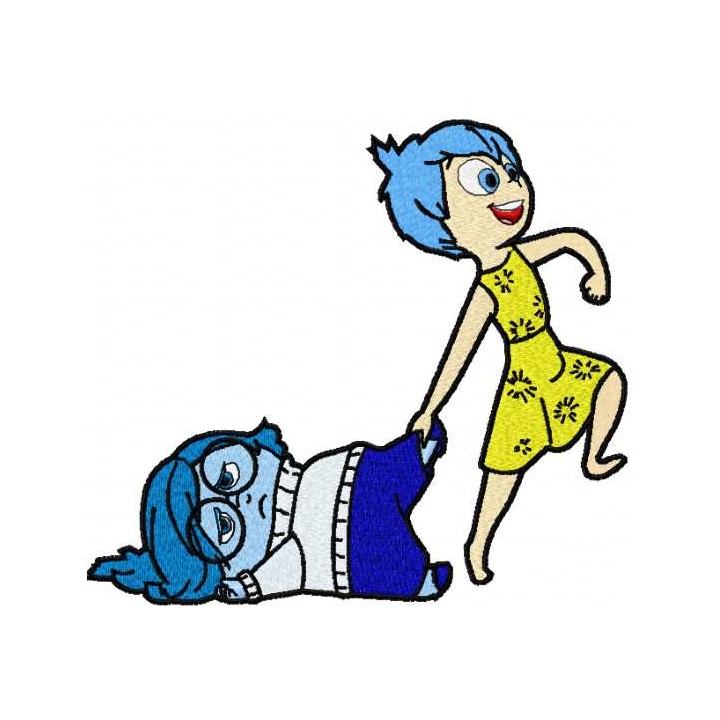 Joy and Sadness 4 embroidery design - Embroidery Design