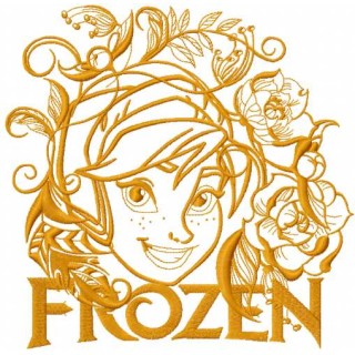 Anna gold summer embroidery design - Embroidery Design