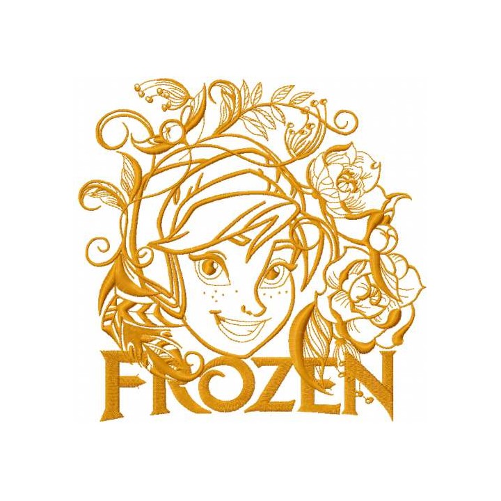 Anna gold summer embroidery design - Embroidery Design
