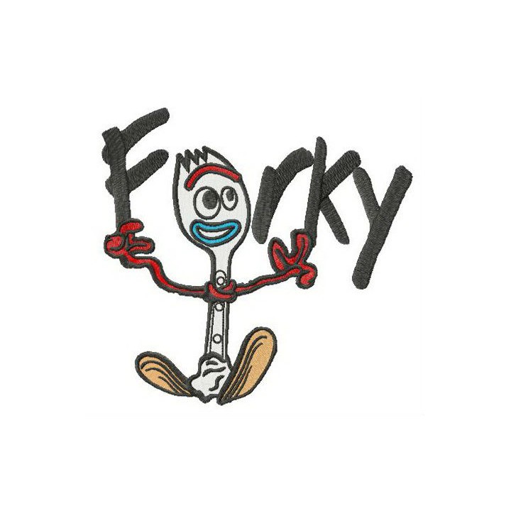 Funny Forky embroidery design - Embroidery Design