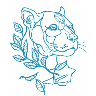 Cautious predator 2 embroidery design - Embroidery Design