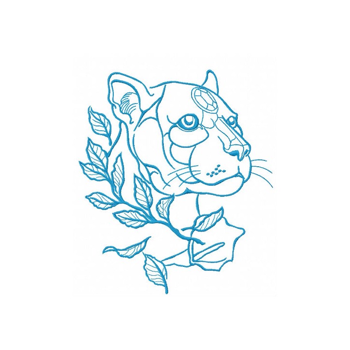 Cautious predator 2 embroidery design - Embroidery Design