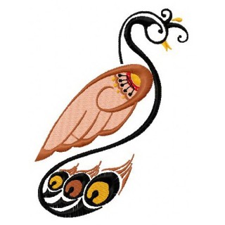 Graceful firebird 5 embroidery design - Embroidery Design