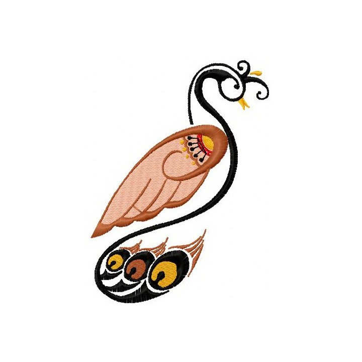 Graceful firebird 5 embroidery design - Embroidery Design