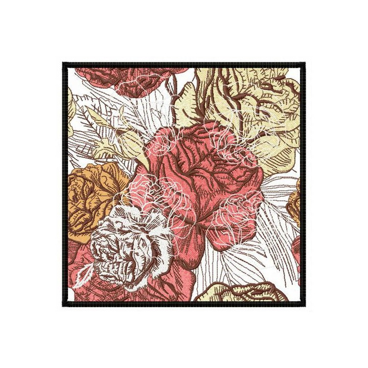 Red rose embroidery design - Embroidery Design