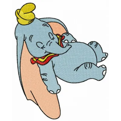 Sweet dreams embroidery design featuring a whimsical Dumbo motif, ideal for embellishing baby onesies or pillows.