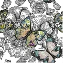 Gorgeous butterfly embroidery design showcasing intricate details, perfect for embellishing garments and accessories.