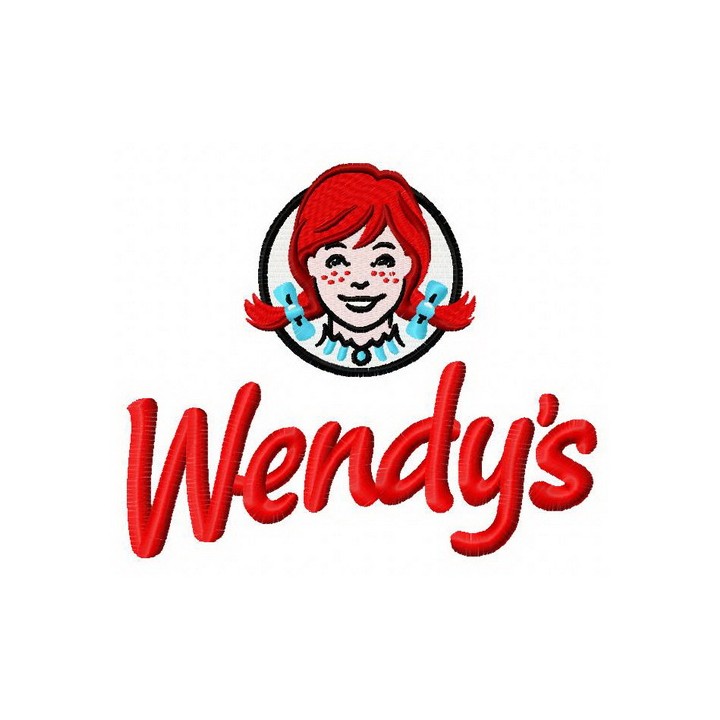 Wendy's logo embroidery design - Embroidery Design