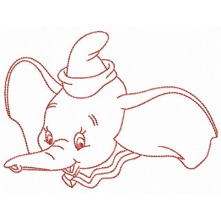Dumbo elephant embroidery design - Embroidery Design