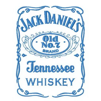 Preview of Jack Daniel's logo 2 embroidery design showcasing intricate stitching patterns.