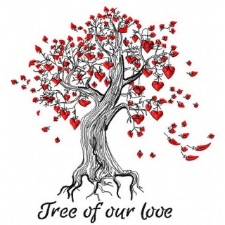 Tree of our love embroidery design - Embroidery Design