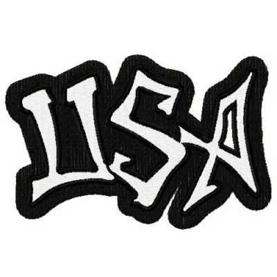 USA embroidery design showcasing stars and stripes, perfect for Independence Day celebrations on various fabric items.