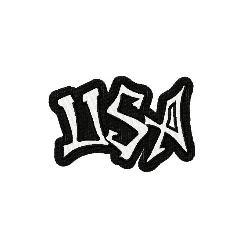 USA embroidery design showcasing stars and stripes, perfect for Independence Day celebrations on various fabric items.