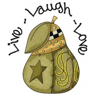 Live Laugh Love embroidery design - Embroidery Design