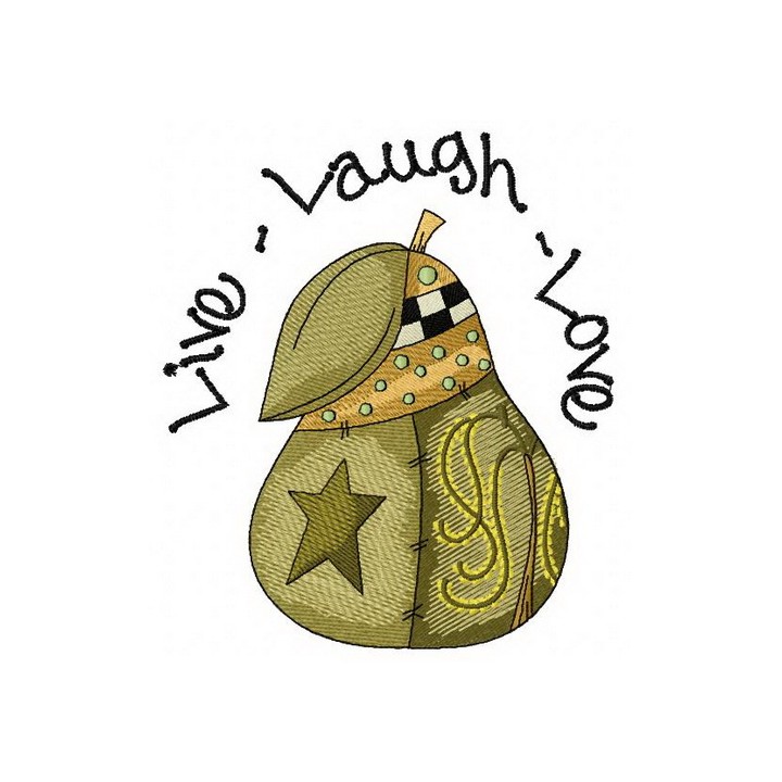 Live Laugh Love embroidery design - Embroidery Design