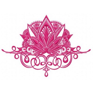 Lily vignette embroidery design - Embroidery Design