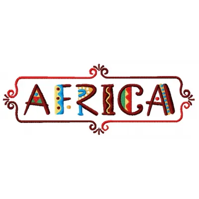 Preview of Africa 4 embroidery design featuring intricate motifs inspired by African culture.