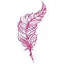 Feather 42 embroidery design showcasing intricate feather details, perfect for adding elegance to various projects.