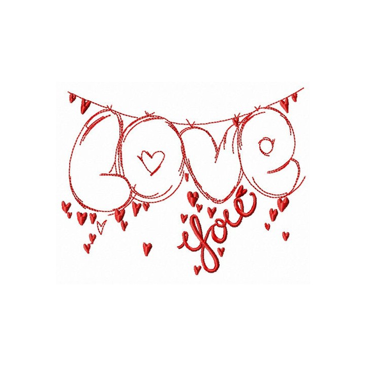 Garland for beloved one embroidery design - Embroidery Design