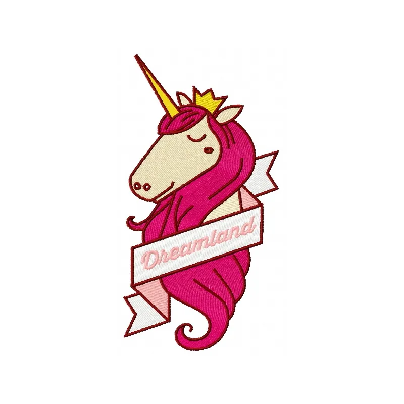 Unicorn from Dreamland 2 embroidery design preview showcasing a whimsical unicorn motif for stitching.