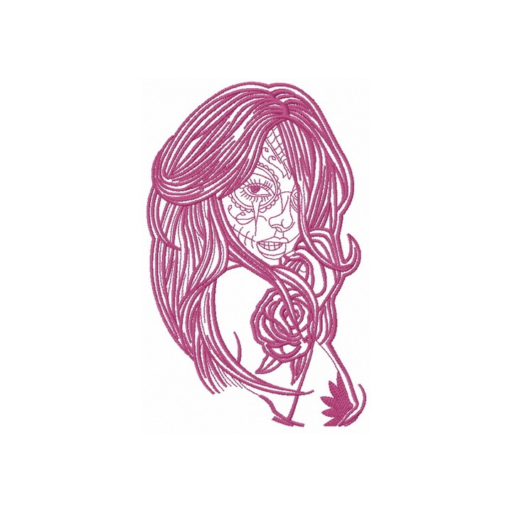 Naked fancy girl 3 embroidery design - Embroidery Design