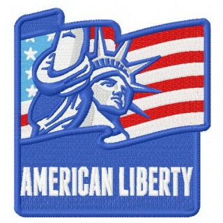 American Liberty embroidery design - Embroidery Design