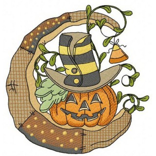 Halloween pumpkin embroidery design - Embroidery Design
