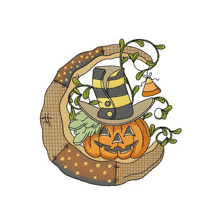 Halloween pumpkin embroidery design - Embroidery Design