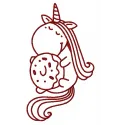 Preview of the Sleeping Unicorn 2 embroidery design featuring a whimsical unicorn in a dreamy pose.