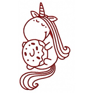 Sleeping unicorn 2 embroidery design - Embroidery Design