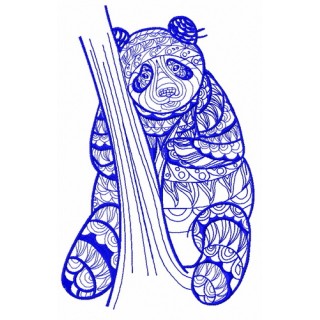 Mosaic panda 3 embroidery design - Embroidery Design