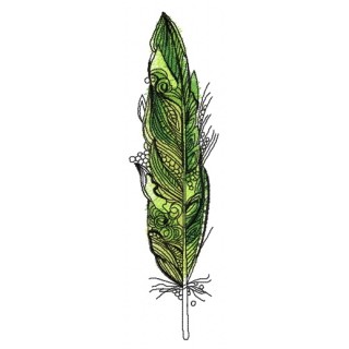 Parrot feather embroidery design - Embroidery Design