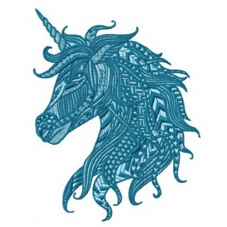 Mosaic unicorn embroidery design - Embroidery Design