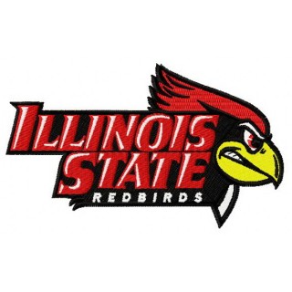 Illinois State Redbirds logo embroidery design - Embroidery Design