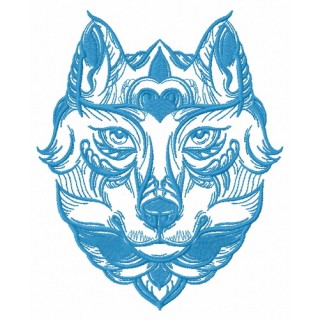 Fox in the mask 2 embroidery design - Embroidery Design