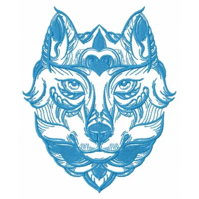Preview of the Fox in the Mask 2 embroidery design featuring a whimsical fox motif for creative stitching projects.