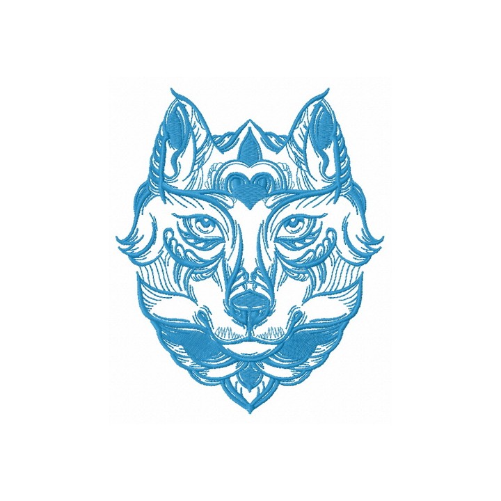 Fox in the mask 2 embroidery design - Embroidery Design