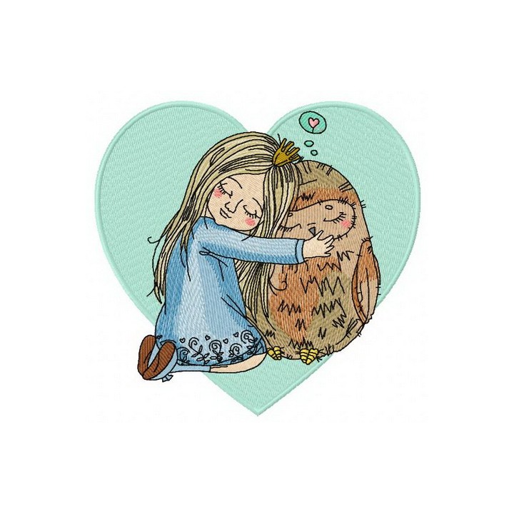 Friendship with owl embroidery design - Embroidery Design