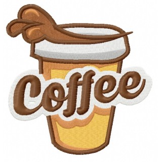 Hot coffee 4 embroidery design - Embroidery Design