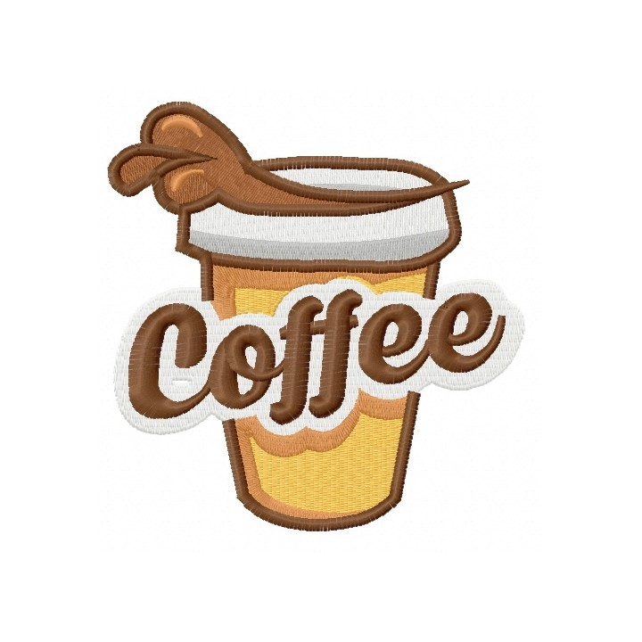 Hot coffee 4 embroidery design - Embroidery Design