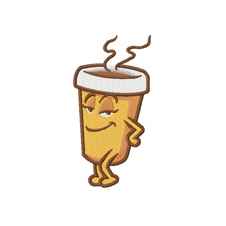 Hot coffee 3 embroidery design - Embroidery Design