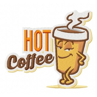 Hot coffee 2 embroidery design - Embroidery Design