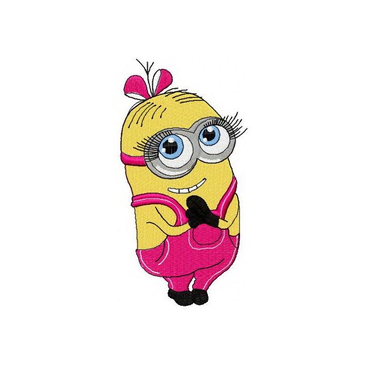 Cute Minion 3 embroidery design - Embroidery Design
