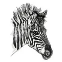 Zebra 3 embroidery design preview showcasing a playful zebra motif for stitching on various items.