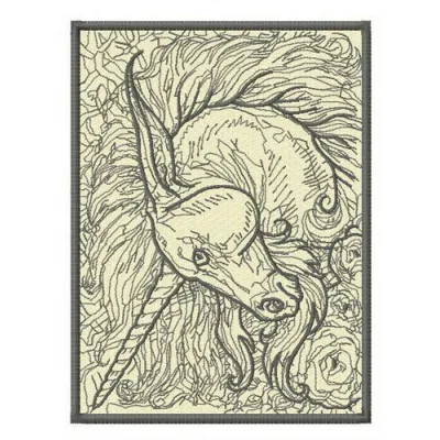 Preview of Unicorn 6 embroidery design featuring a whimsical unicorn motif for creative stitching projects.
