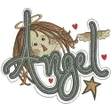 Preview of the Angel 2 embroidery design featuring a delicate angel motif, perfect for stitching on garments and gifts.