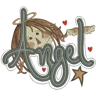 Angel 2 embroidery design - Embroidery Design