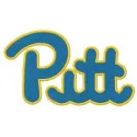 Pittsburgh Panthers logo embroidery design showcased on a fabric background, perfect for spirited stitching projects.