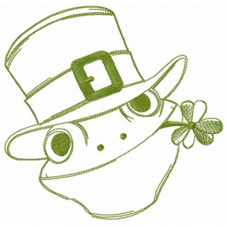 Frog gentleman embroidery design - Embroidery Design
