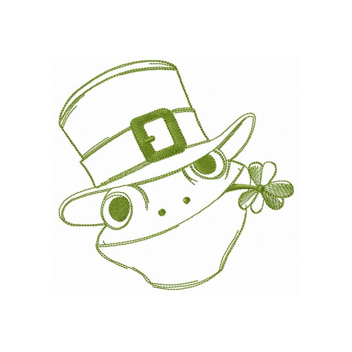 Frog gentleman embroidery design - Embroidery Design